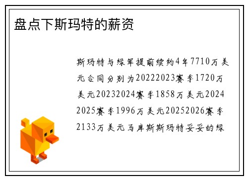盘点下斯玛特的薪资