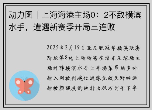 动力图｜上海海港主场0：2不敌横滨水手，遭遇新赛季开局三连败